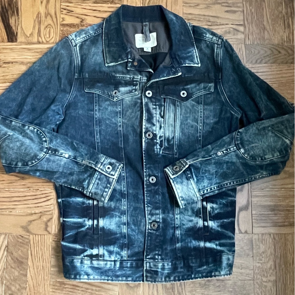G Star Raw blue Acid Wash Denim Jacket